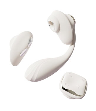 Rimba ZALO - Deya - Draagbare vibrator – Ivoorwit
