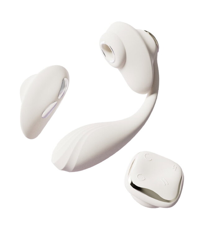 Rimba ZALO - Deya - Draagbare vibrator – Ivoorwit