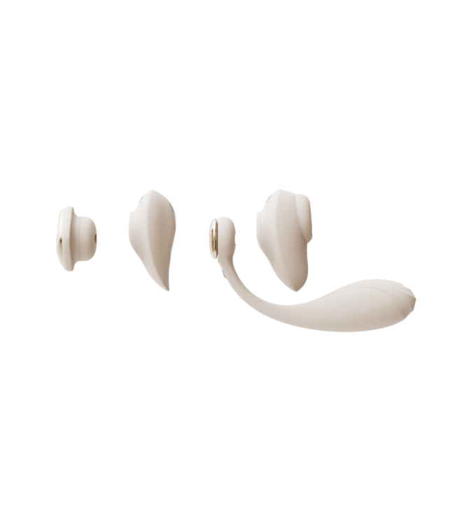 Rimba ZALO - Deya - Draagbare vibrator – Ivoorwit