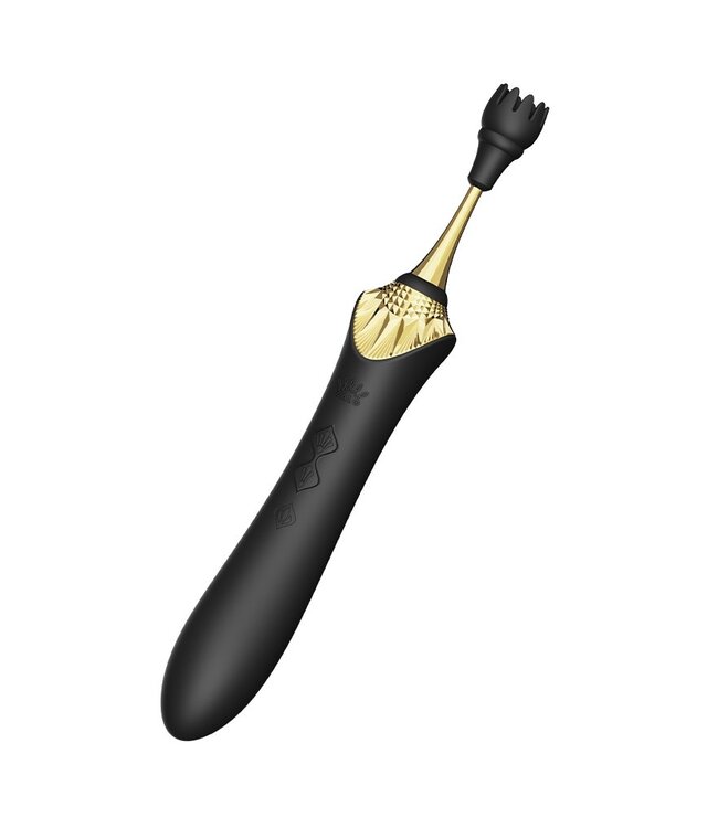 Rimba ZALO - Bess 2 - Verwarmende Clitoris Massager met 4 opzetstukken - Zwart