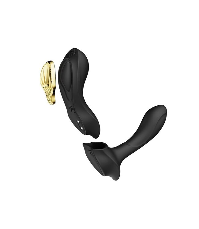 Rimba ZALO - Aya - Draagbare Vibrator met Afstandsbediening - Zwart