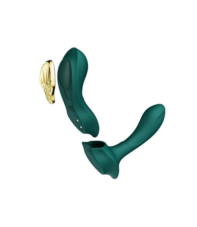 Rimba ZALO - Aya - Draagbare Vibrator met Afstandsbediening - Groen