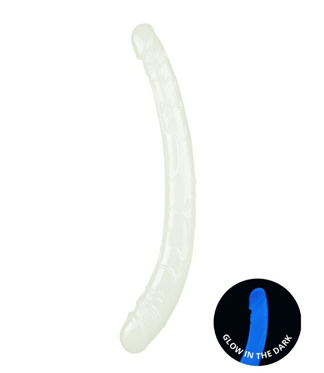 Rimba LoveToy - Lumino Play Dubbele Dildo 37 cm - Glow in the Dark