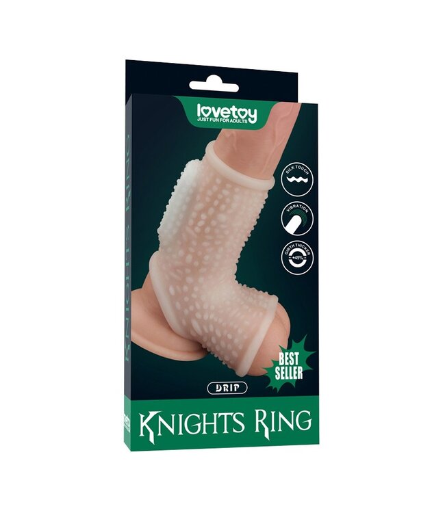 Rimba LoveToy - Drip Knights Ring - Vibrerende Penis Sleeve - Wit