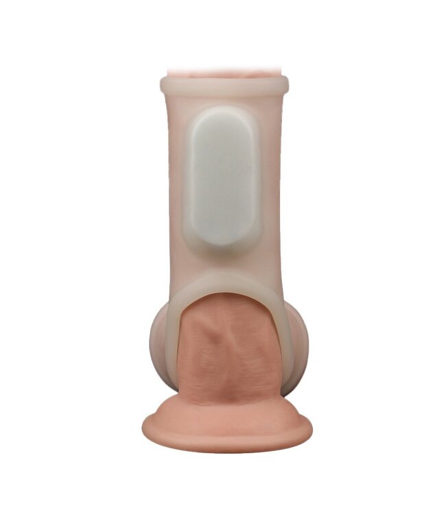 Rimba LoveToy - Silk Knights Ring - Vibrerende Penis Sleeve - Wit