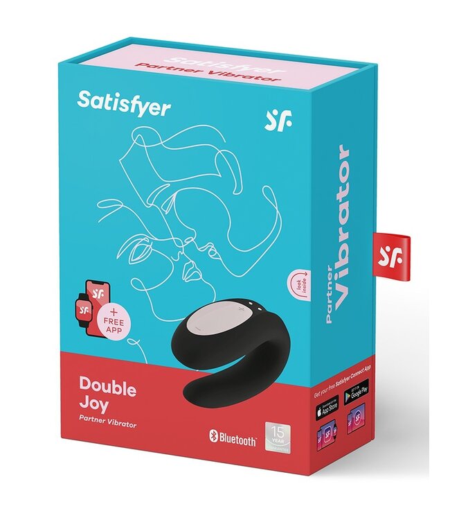 Rimba Satisfyer Double Joy Black  / incl. Bluetooth and App