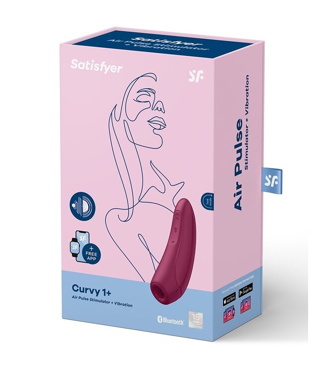 Rimba Satisfyer Curvy 1+ Rose Red / incl. Bluetooth and App