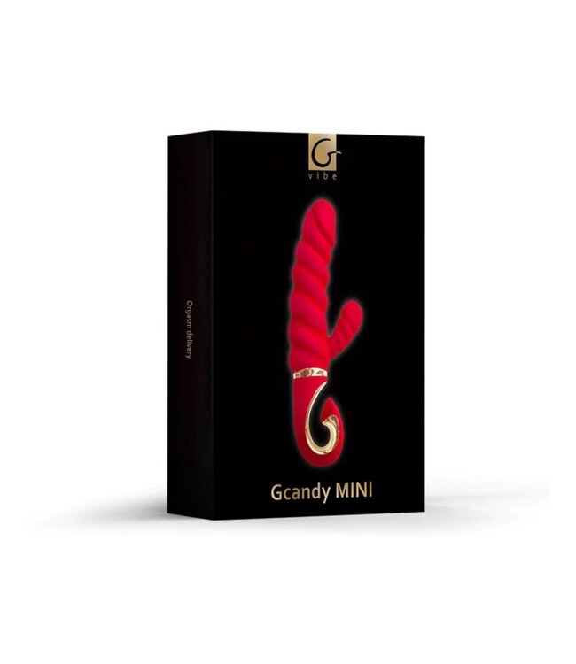 Rimba Gvibe - GCandy Mini - Geribbelde Rabbit Vibrator - Rood