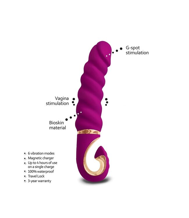 Rimba Gvibe - GJack Mini - Geribbelde Vibrator - Fuchsia