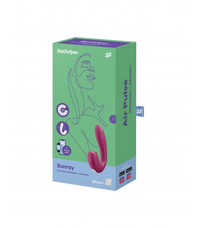 Rimba Satisfyer - Sunray - Luchtdruk + G-Spot Vibrator - Berry