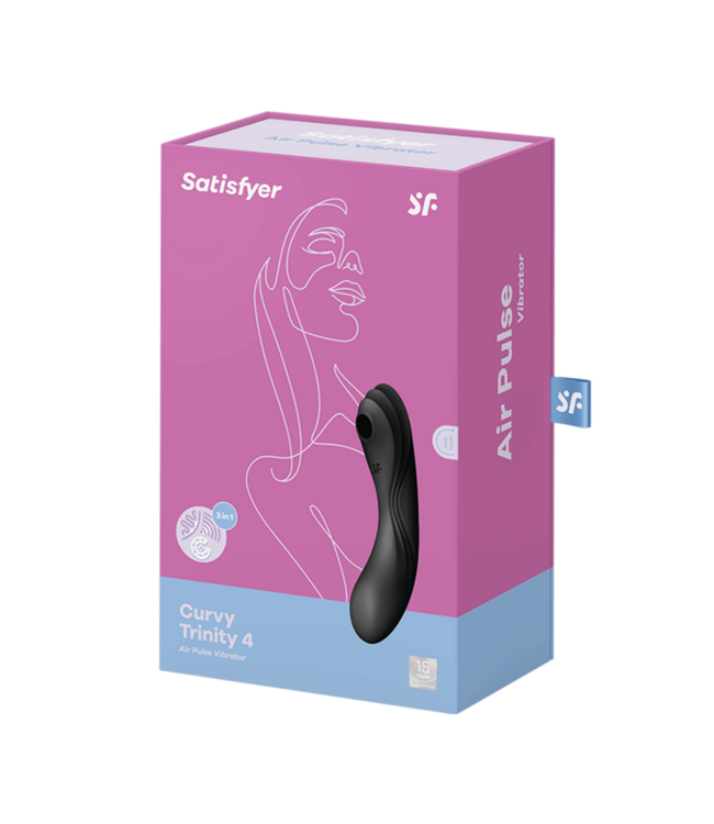 Rimba Satisfyer - Curvy Trinity 4 - 3-in-1 Vibrator - Zwart