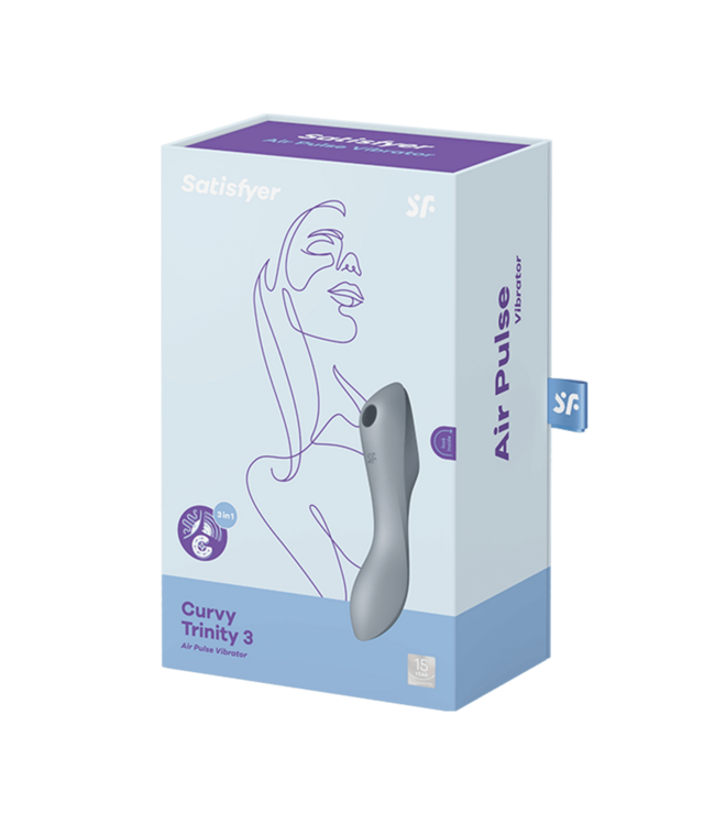 Rimba Satisfyer - Curvy Trinity 3 - 3-in-1 Vibrator - Grijs