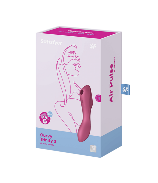 Rimba Satisfyer - Curvy Trinity 3 - 3-in-1 Vibrator - Rood