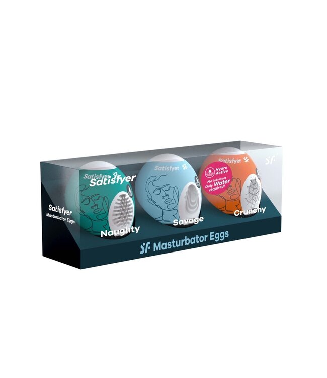 Rimba Satisfyer - Masturbator Ei Set (3 stuks) - Naughty, Savage, Crunchy