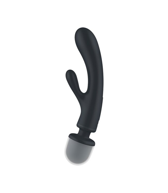 Rimba Satisfyer - Triple Lover - 2-in-1 Wand and Rabbit Vibrator - Grey