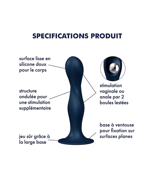 Rimba Satisfyer - Dubbele Bal-R - Donkerblauw