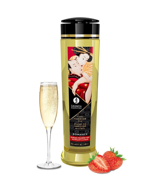 Rimba Shunga - Massage Olie - Romance Sparkling Strawberry - 240 ml
