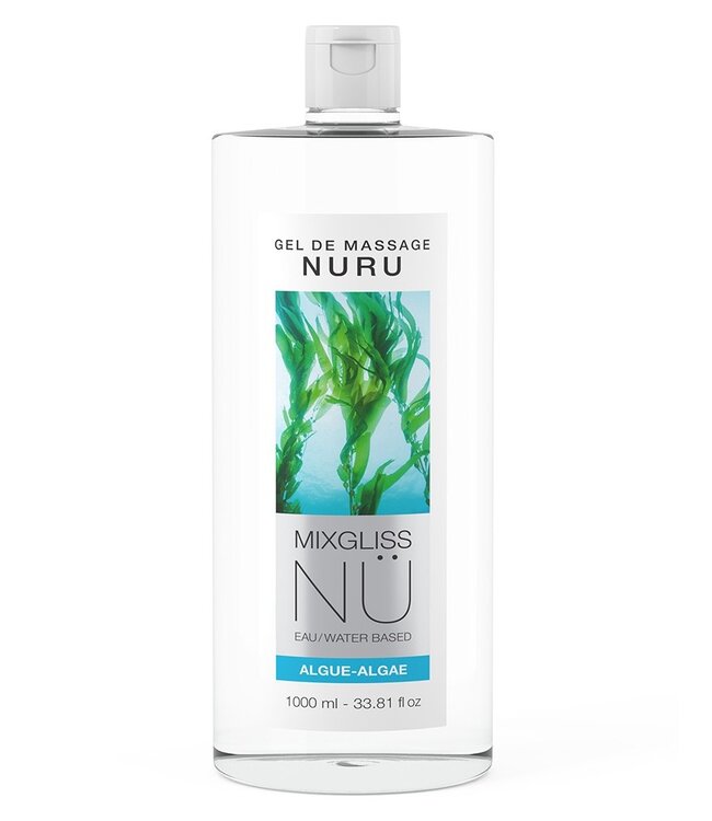 Rimba Mixgliss - NU Algue - 2-in-1 Massagegel en Glijmiddel op Waterbasis - 1000 ml