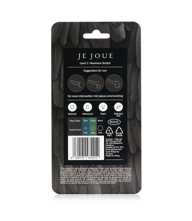 Rimba Je Joue - C-Ring Maximum - Cockring - Zwart