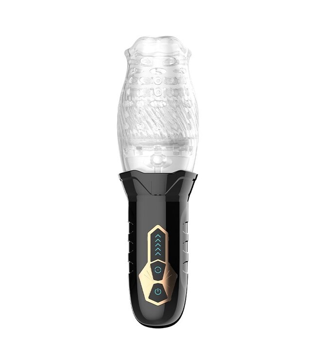Rimba Rimba Toys - Orgastobator 01 - Mannelijke Masturbator - Zwart & Transparant