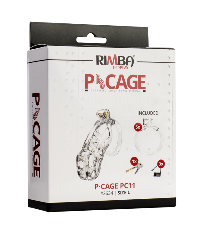 Rimba Rimba P-Cage - P-Cage PC11 - Peniskooi maat L - Transparant