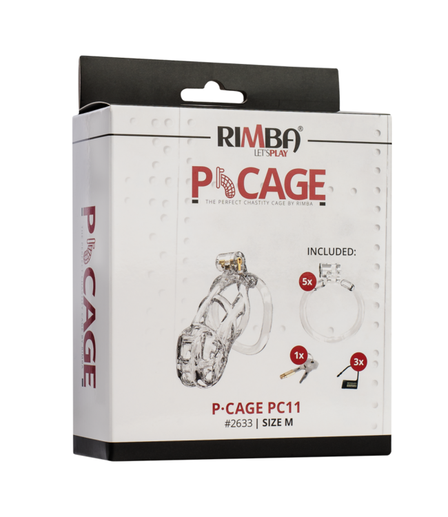 Rimba Rimba P-Cage - P-Cage PC11 - Peniskooi maat M - Transparant