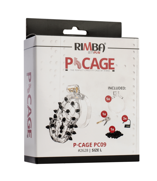 Rimba Rimba P-Cage - P-Cage PC09 - Peniskooi Maat L - Transparant
