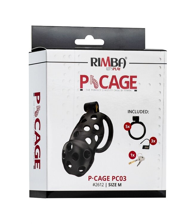 Rimba Rimba P-Cage - P-Cage PC03 - Peniskooi Maat M - Zwart