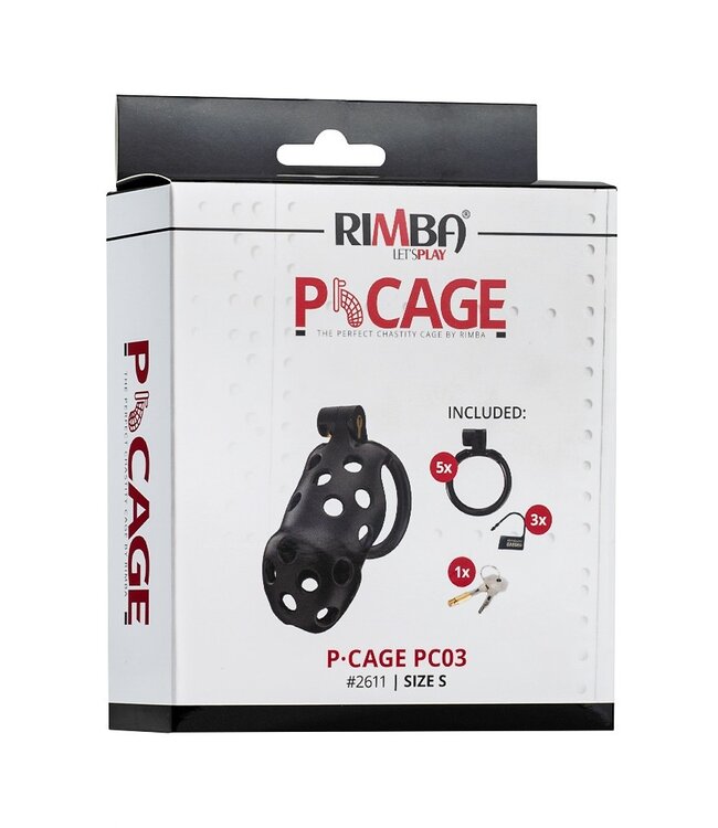 Rimba Rimba P-Cage - P-Cage PC03 - Peniskooi Maat S - Zwart