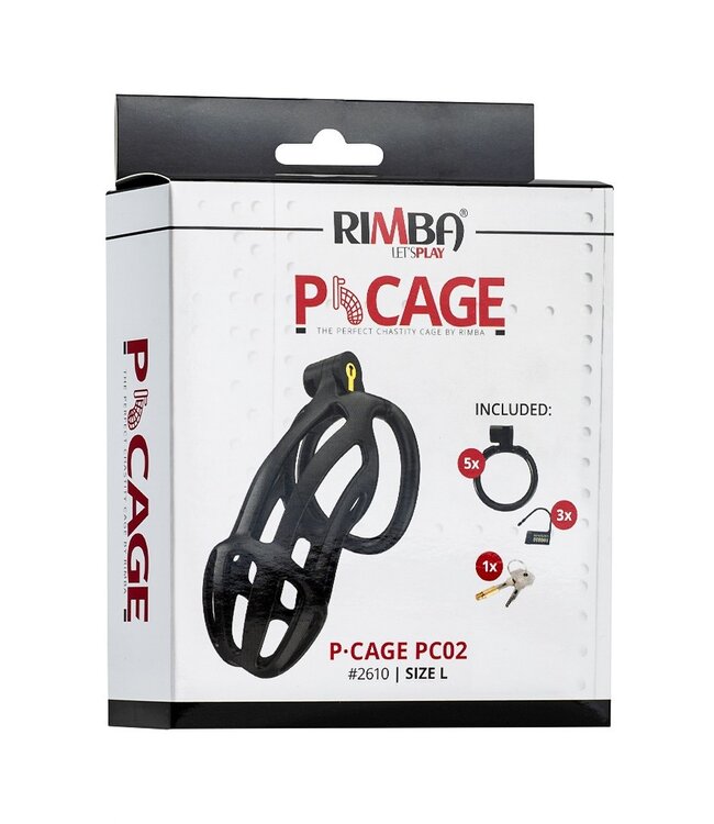 Rimba Rimba P-Cage - P-Cage PC02 - Peniskooi Maat L - Zwart