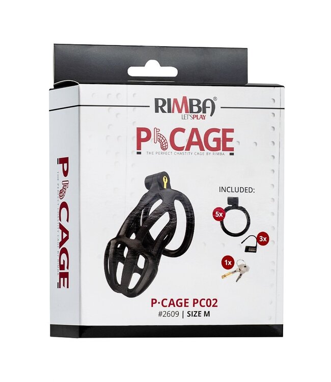 Rimba Rimba P-Cage - P-Cage PC02 - Peniskooi Maat M - Zwart