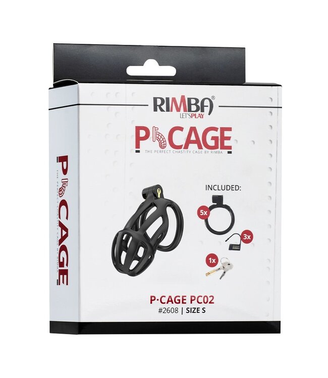 Rimba Rimba P-Cage - P-Cage PC02 - Peniskooi Maat S - Zwart