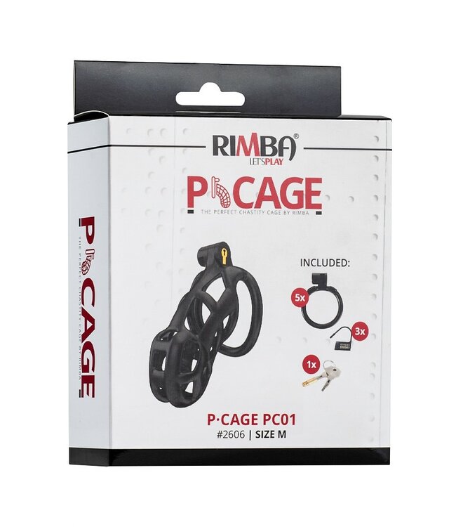Rimba Rimba P-Cage - P-Cage PC01 - Peniskooi Maat M - Zwart