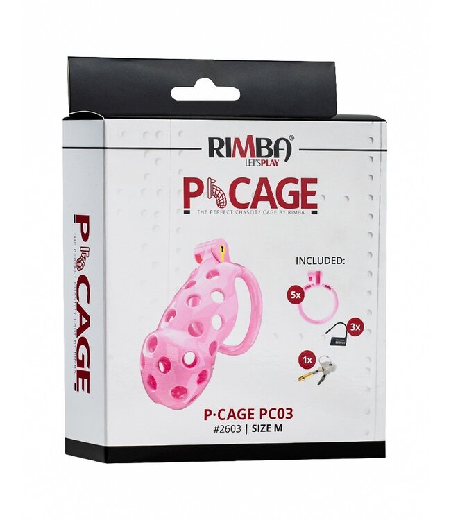 Rimba Rimba P-Cage - P-Cage PC03 - Peniskooi Maat M - Roze