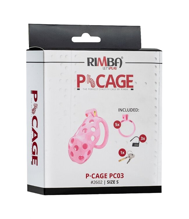Rimba Rimba P-Cage - P-Cage PC03 - Peniskooi Maat S - Roze