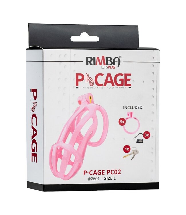 Rimba Rimba P-Cage - P-Cage PC02 - Peniskooi Maat L - Roze