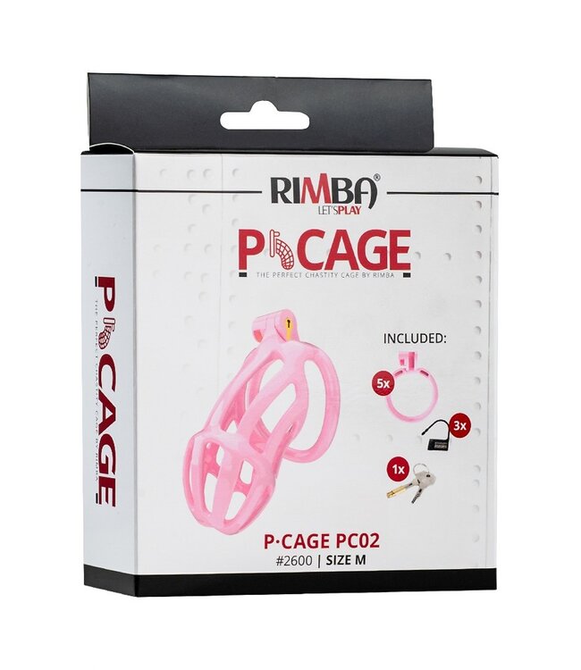 Rimba Rimba P-Cage - P-Cage PC02 - Peniskooi Maat M - Roze