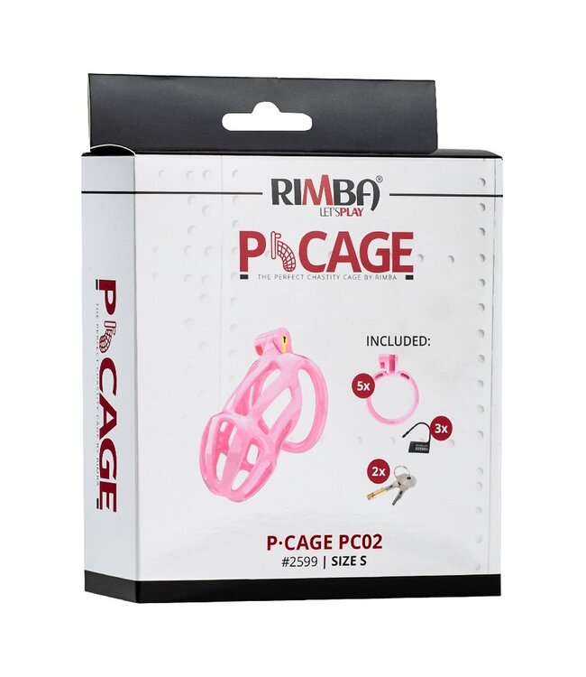 Rimba Rimba P-Cage - P-Cage PC02 - Peniskooi Maat S - Roze