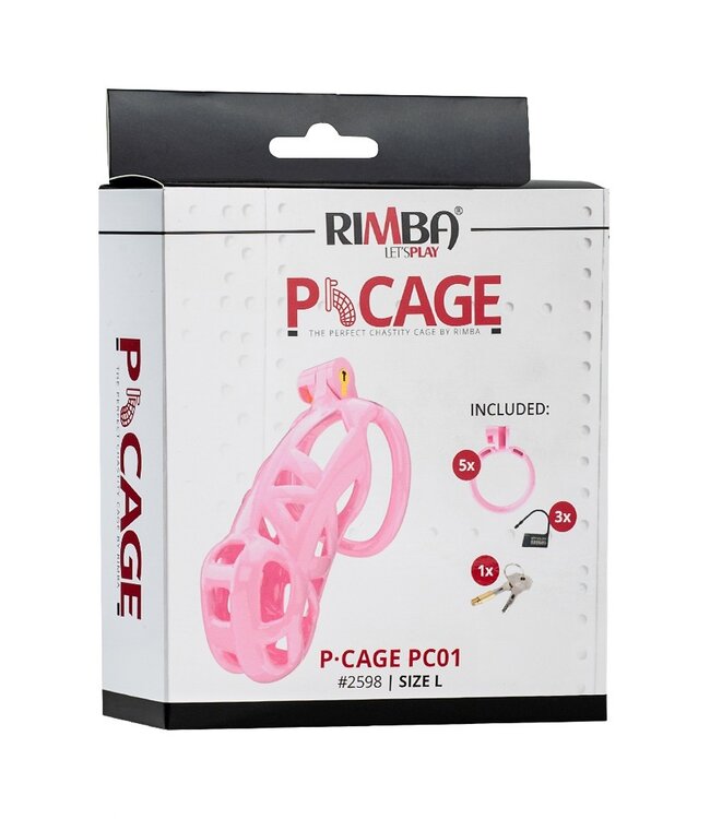 Rimba Rimba P-Cage - P-Cage PC01 - Peniskooi Maat L - Roze
