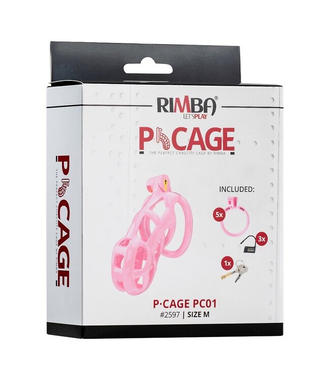 Rimba Rimba P-Cage - P-Cage PC01 - Peniskooi Maat M - Roze