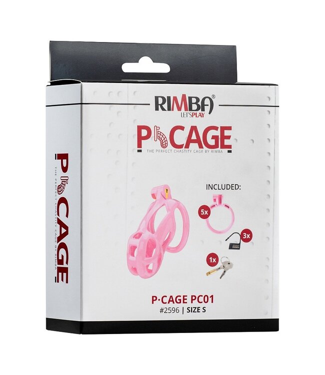 Rimba Rimba P-Cage - P-Cage PC01 - Peniskooi Maat S - Roze