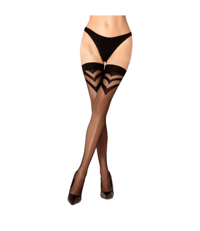 Rimba Ballerina - Black Secret - Exclusieve Hold-Ups Kousen (20 denier) - Zwart