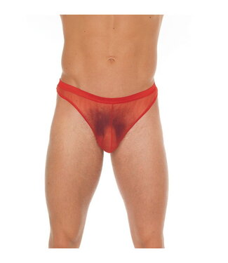 Rimba Amorable by Rimba - Doorzichtige string - One Size - Rood