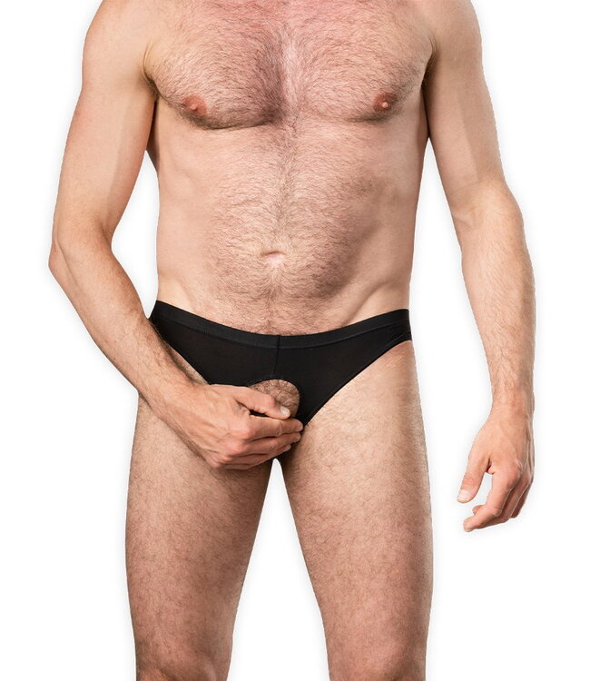 Rimba Amorable by Rimba - Slip met Open Kruis - One Size - Zwart