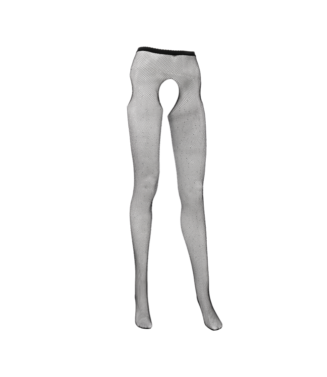 Rimba Amorable by Rimba - Open Kruis Panty met Strass - One Size - Zwart