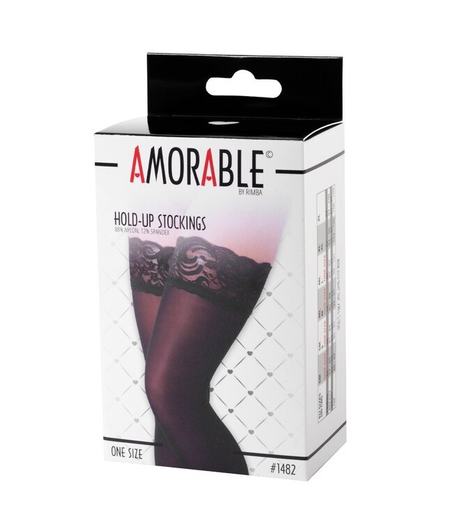 Rimba Amorable by Rimba - Hold-Up Kousen - One Size - Zwart