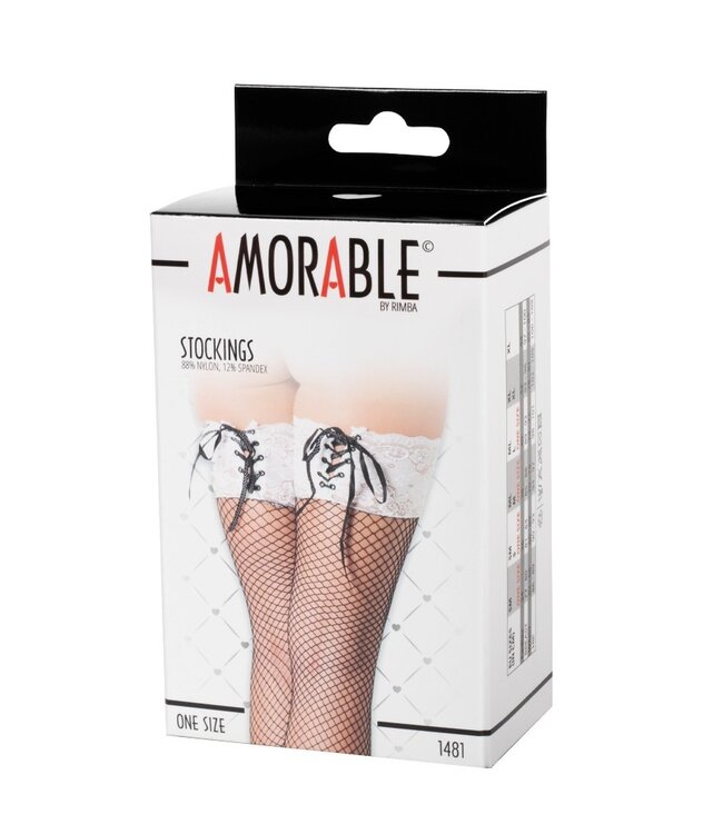 Rimba Amorable by Rimba - Kousen - One Size - Zwart / Wit