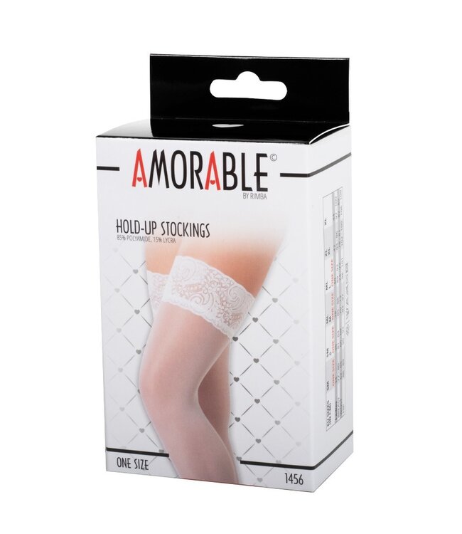 Rimba Amorable by Rimba - Hold-Up Kousen - One Size - Wit
