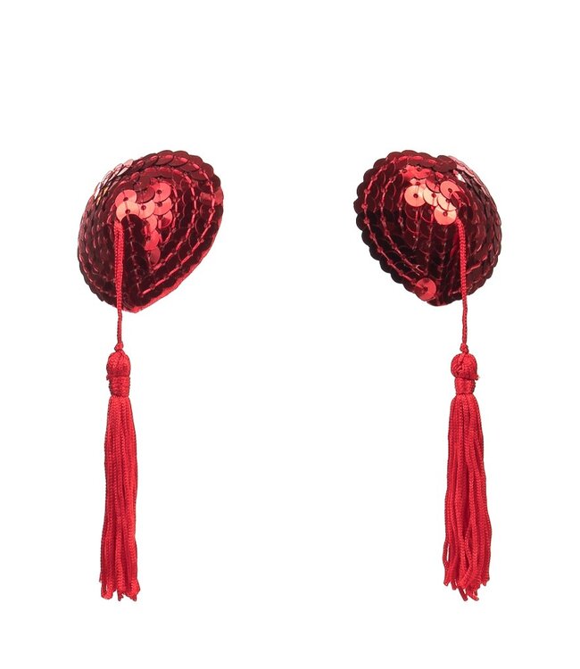 Rimba Amorable by Rimba - Tepel Bedekkers met Franjes - Rood