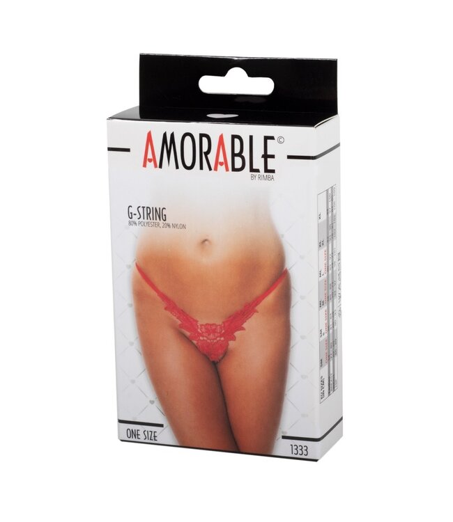 Rimba Amorable by Rimba - G-string - One Size - Rood